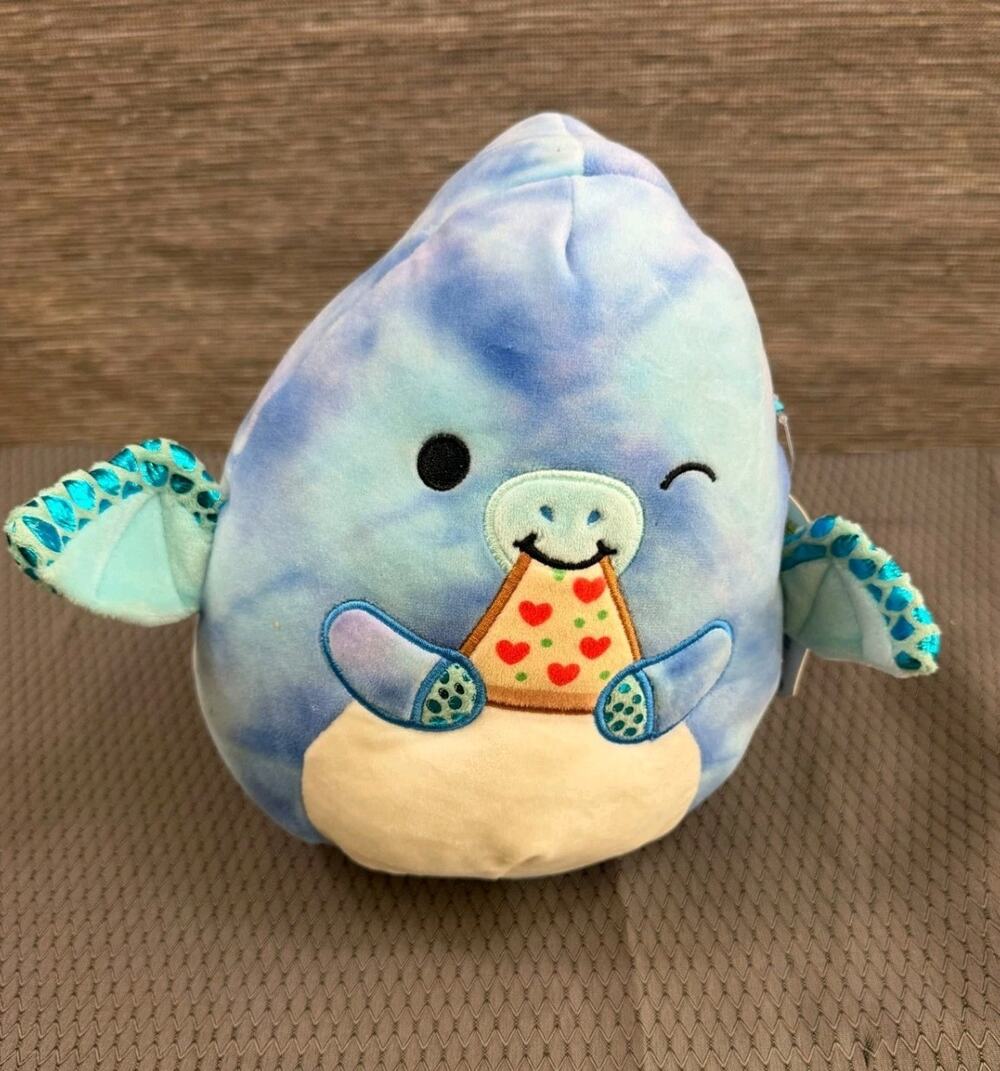 Squishmallow 7.5" Talib Pterodactyl Blue Tie Dye Prehistoric Pizza Plush Toy NEW